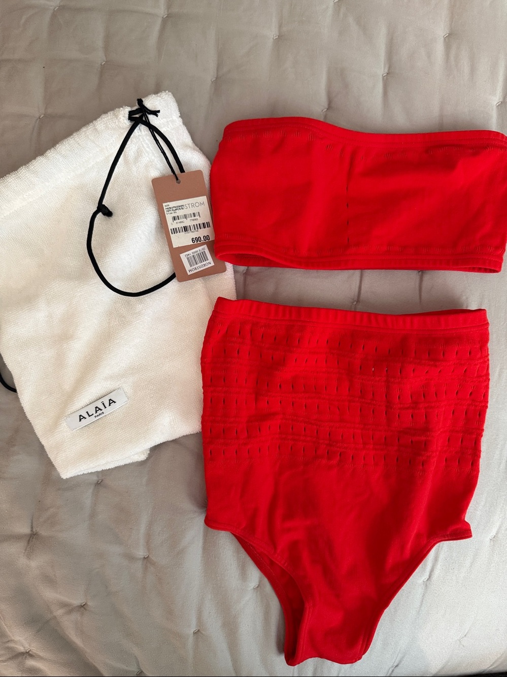 Alaia Paris Red Swimsuit
